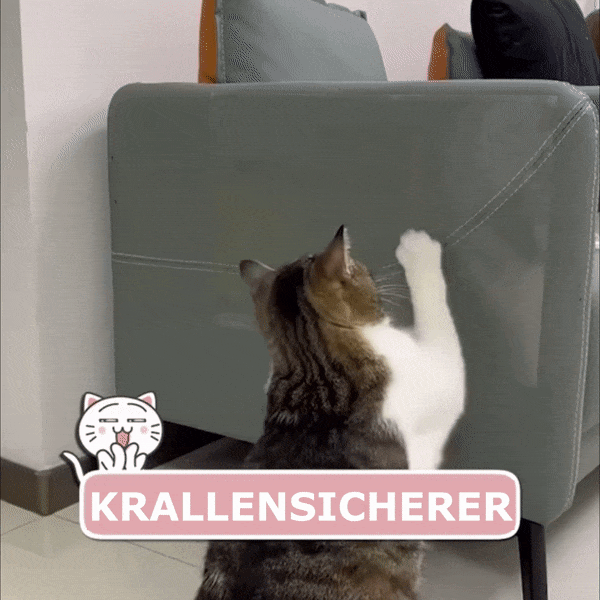 SCRATCHIS - Transparenter Katzen-Möbelschutz der keine unschönen Rückstände hinterlässt