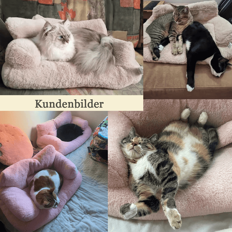 CATICO - Flauschige Katzencouch aus atmungsaktiver Baumwolle